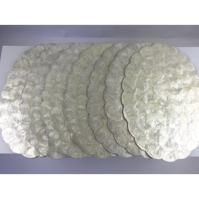Capiz Shell Scalloped Placemats Set of 8 Chairish