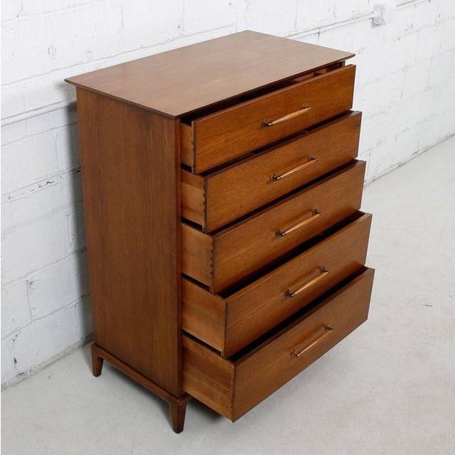 Walnut MCM Heritage Henredon Tall Dresser Chairish