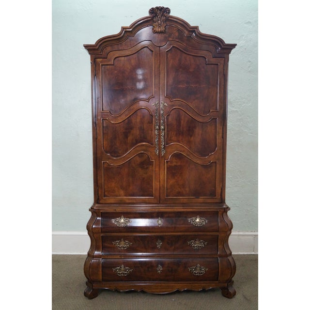 Henredon Villandry French Louis XV Style Bombe Armoire Chairish