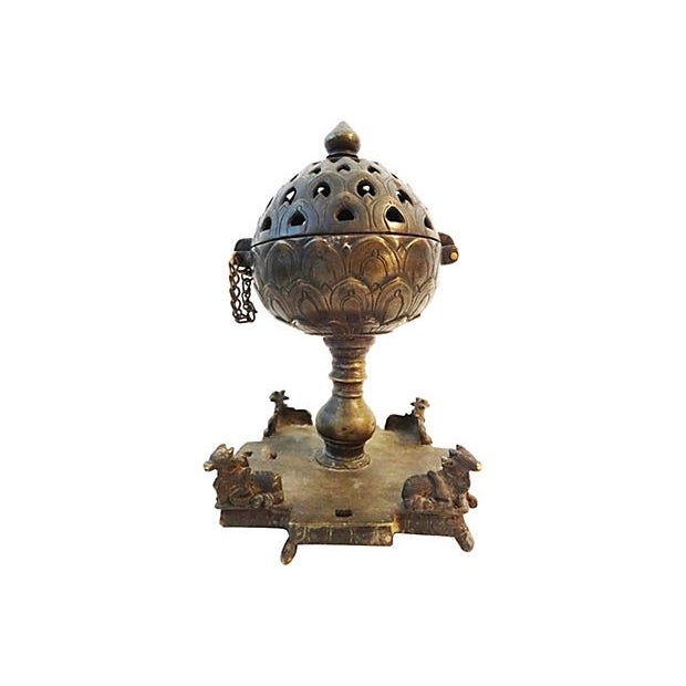 19thC. Bronze Indian Incense Burner Chairish