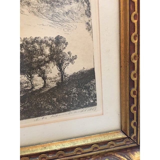 Rembrandt "Three Trees" Restrike Etching Chairish