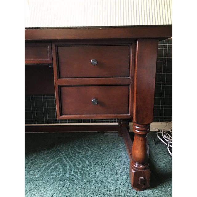 4Drawer Spindle Leg Office Desk Chairish