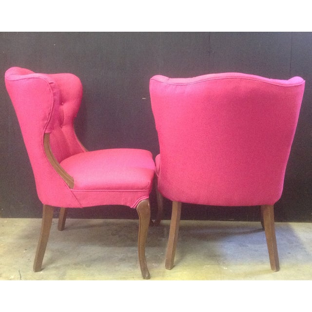 Hot Pink RegencyStyle Chairs A Pair Chairish