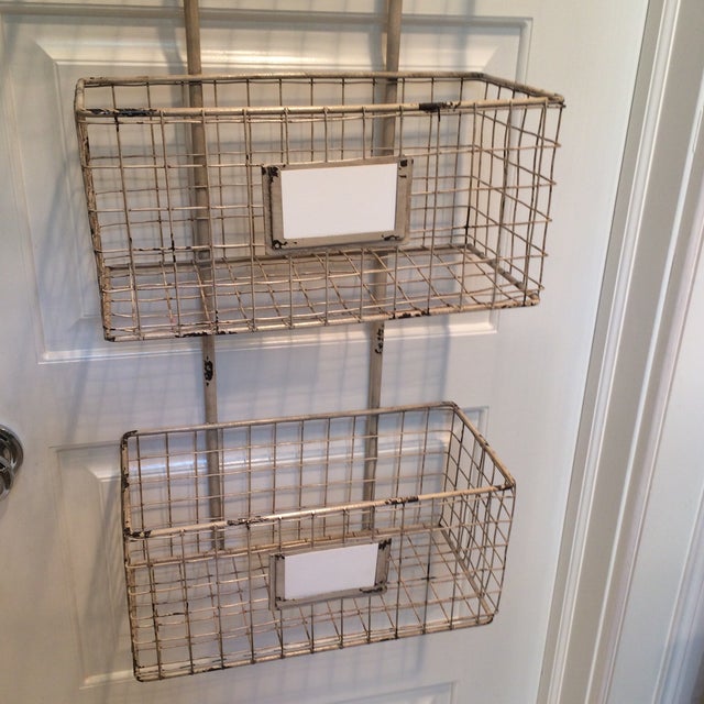 Wire Basket Hanging Storage Unit Chairish