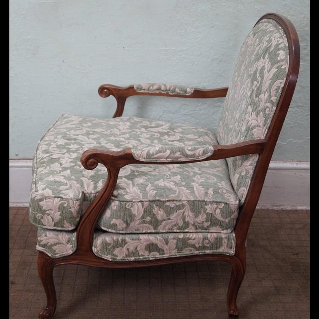 Ethan Allen Louis XV Chaise Lounge & Ottoman Chairish