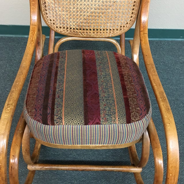 Upholstered Bentwood Rocking Chair Chairish