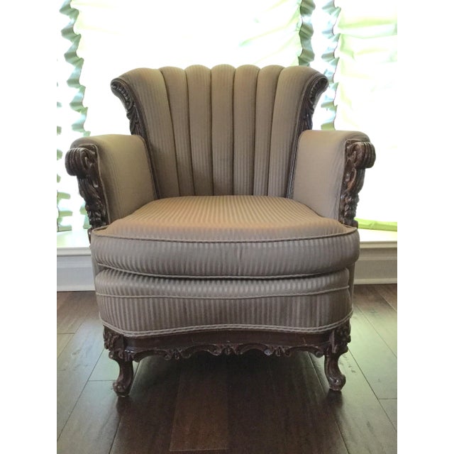 1950s Gold Channel Back Side Chair Chairish