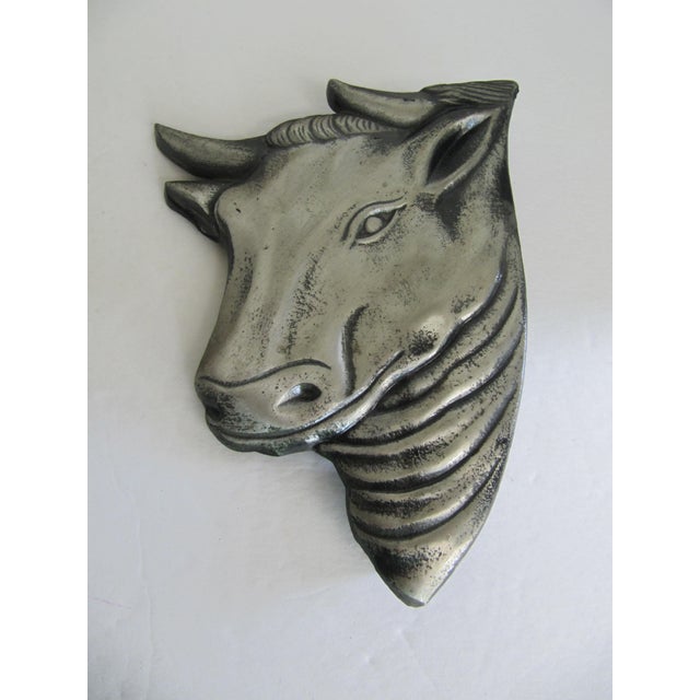 Silver Metal Bull Head Chairish