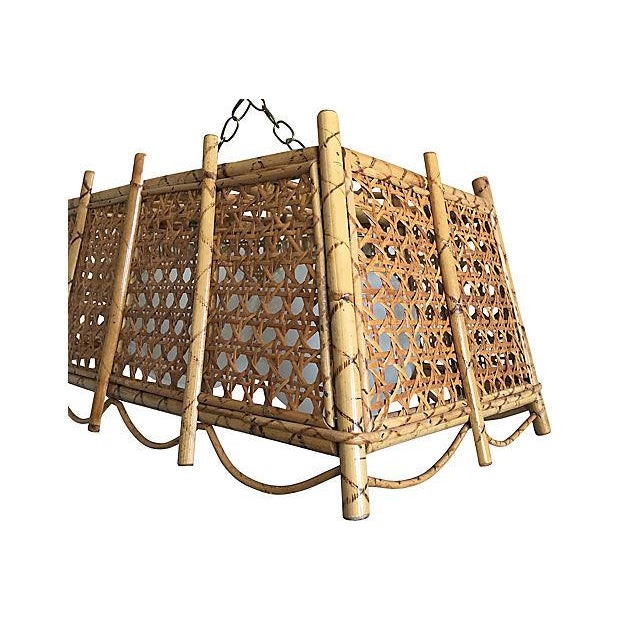 Vintage Rattan & Cane Chandelier Chairish