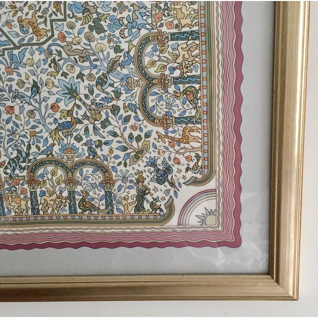Framed Hermes Silk Scarf Chairish