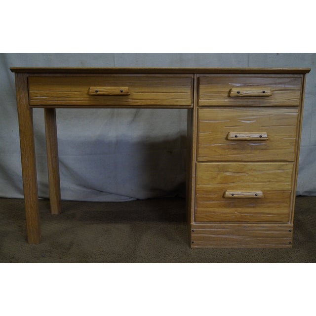 Brandt Ranch Oak Rustic Southwest Style Writing Desk (B) Chairish