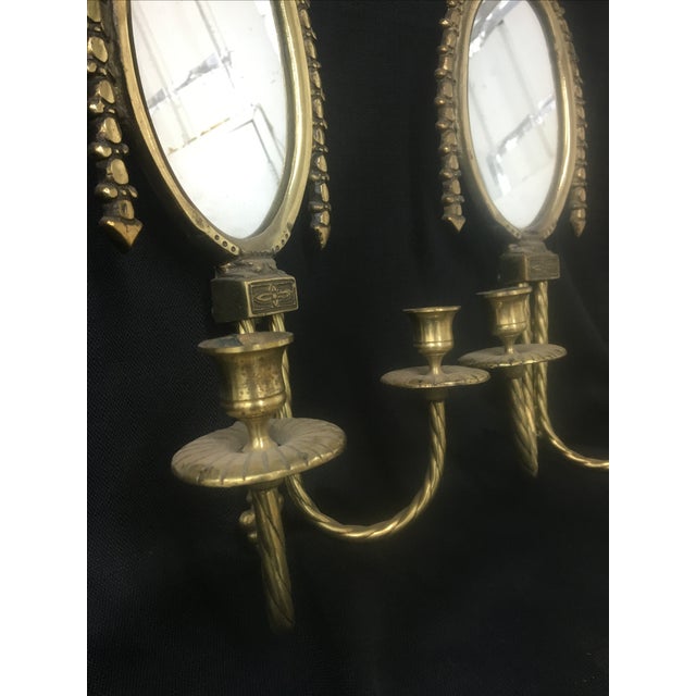 Brass Wall Sconces With Mirrors - Two Chairish