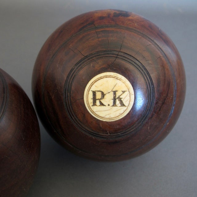 Vintage English Wood Lawn Bowls A Pair Chairish