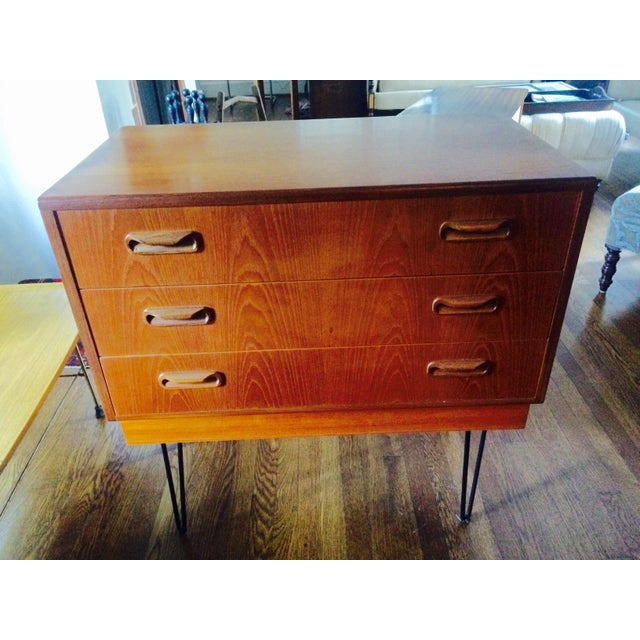 MidCentury 3 Drawer Hairpin Leg Dresser Chairish