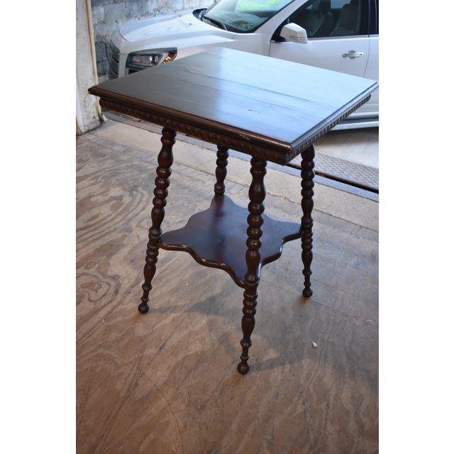 Antique Turned Spindle Leg Side Table Chairish