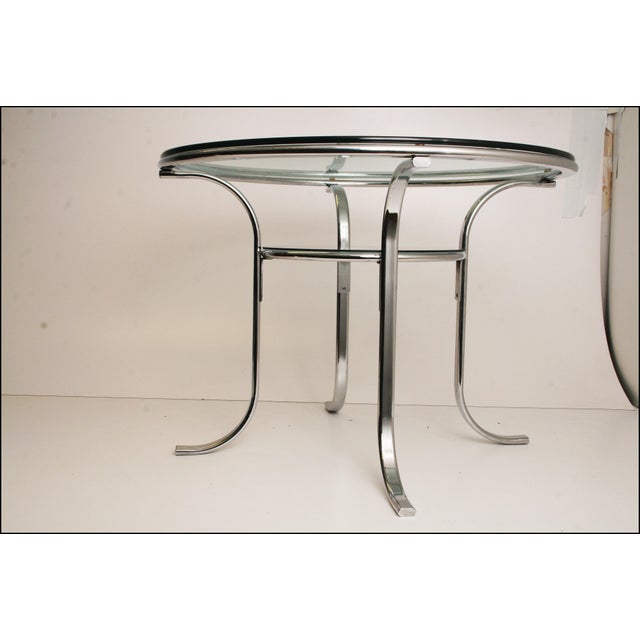 MidCentury Modern Chrome & Glass Dining Table Chairish