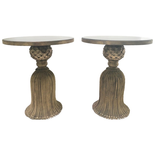 Iron Base Granite Top Tables A Pair Chairish