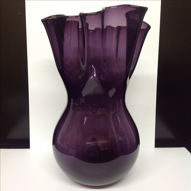 Large Purple Murano Glass Vase Chairish
