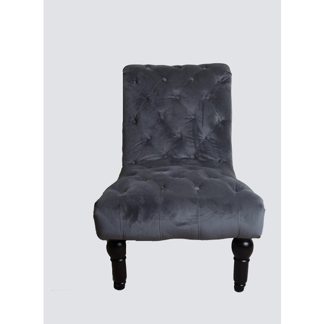 Restoration Hardware Tufted Velvet Slipper Chair Chairish