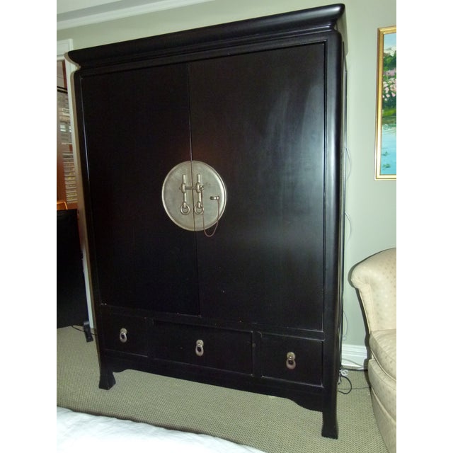Large Armoire With Pocket Doors Chairish
