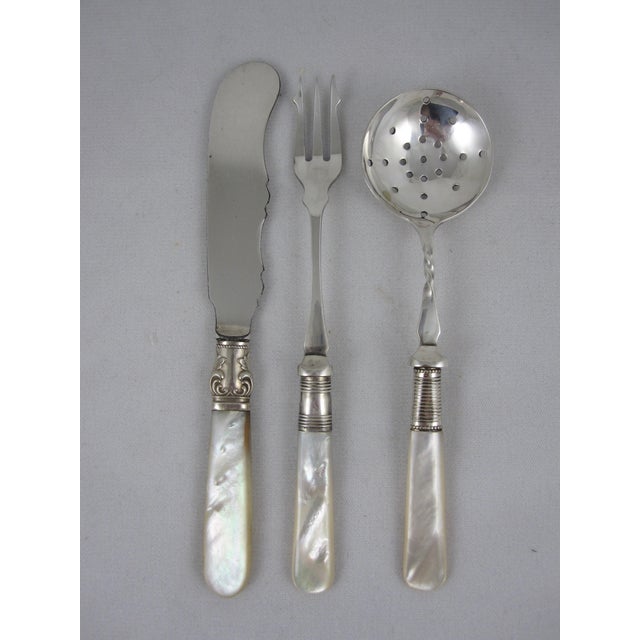 English Pearl Handled Sterling Plate Servers 5 Chairish