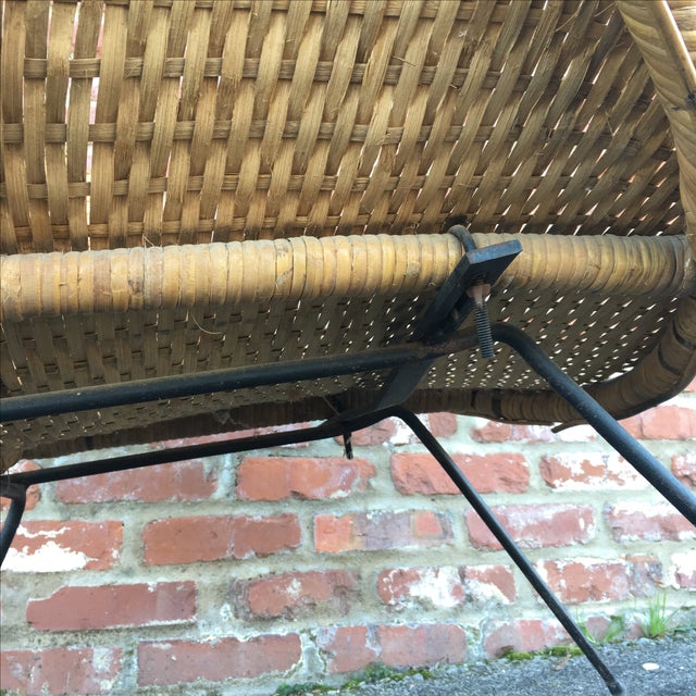 Eames Style Wicker Nesting Chair Chairish