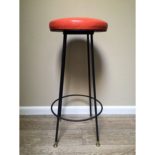Orange Retro Stiletto Bar Stools Set of 4 Chairish