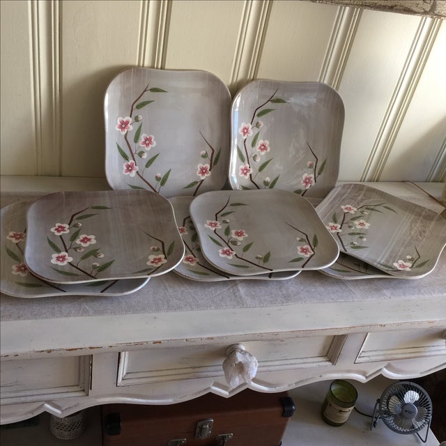 California Cherry Blossom Dinner Plates Set of 8 Chairish