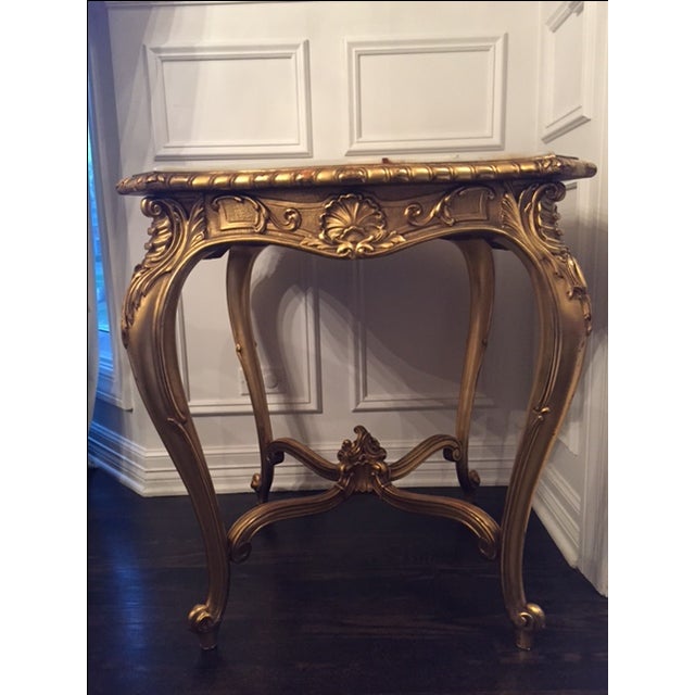 Antique Gold Louis XV Style Side Table Chairish