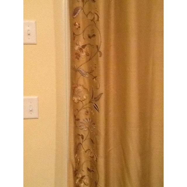 Pottery Barn Silk Dupioni Drapes Wheat A Pair Chairish