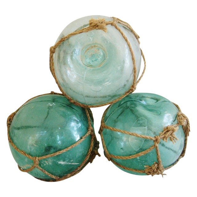 Jumbo HandBlown Glass Fishing Floats 3 Chairish
