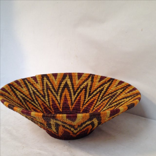 Woven African Basket Bowl Chairish