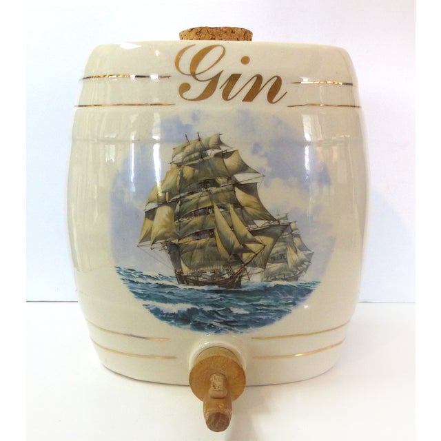 Large Ceramic Port & Gin Decanters A Pair Chairish