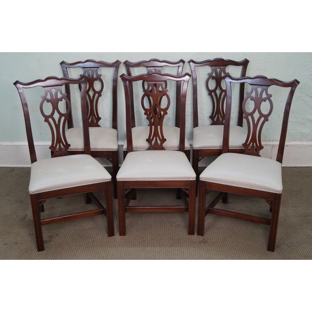 Ethan Allen Georgian Court Chippendale Style Dining Chairs Set of 6