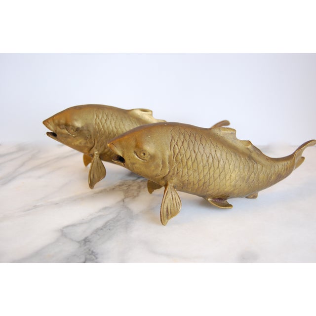 Vintage Brass Koi Fish Statues A Pair Chairish