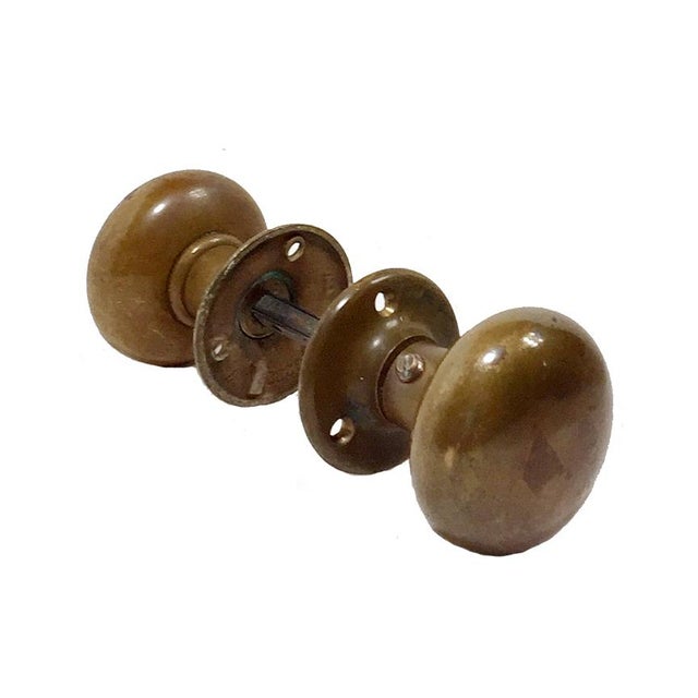 Antique American Brass Door Knobs A Pair Chairish