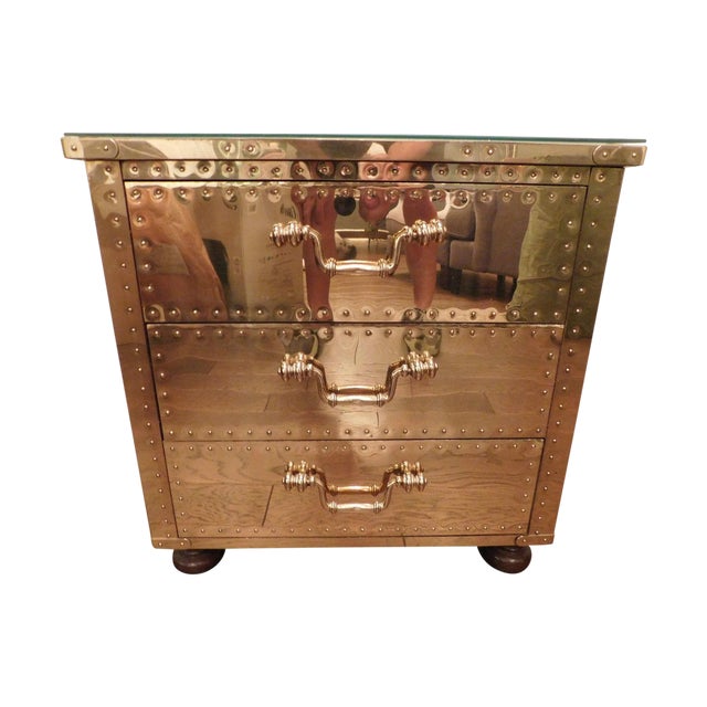 Serreid LTD Vintage Brass Nightstand Chairish